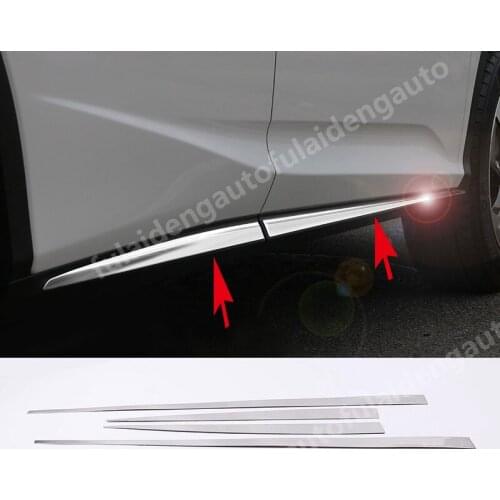 4PCS stainless steel Body Side Door Molding Cover Trim For Lexus RX350 450H 2016-2020 car accessories