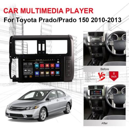 Android 7.1/8.0 Octa Core 4GB RAM Car DVD Multimedia Player For Toyota Prado/Prado 150 2010-2013 GPS Navigation Radio Stereo