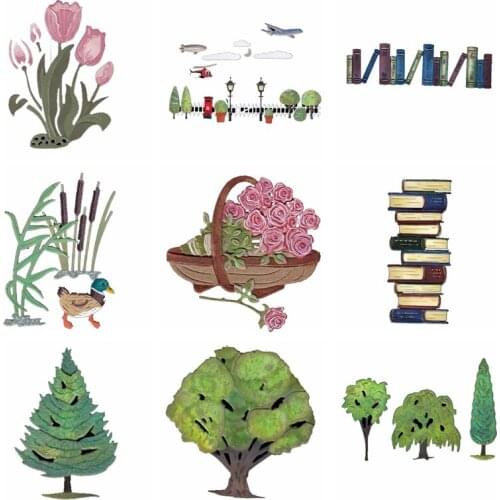 Flower Tree Landscape Riverside Accessories Metal Cutting Dies Stencils for DIY Scrapbooking Paper Cards Decorative New 2019