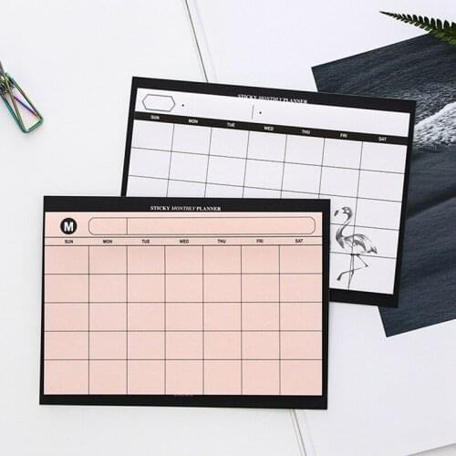 30 Sheets Weekly Planner Sticky Note Office Paper Planner Memo Pad DIY Scrapbooking Dairy Photo Agenda Sticker Kawaii Stationery