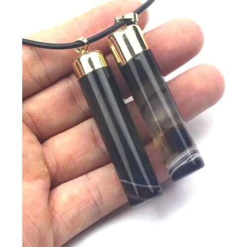 13x13x58mm column shape Sardonyx agates pendant natural stone pendant DIY jewelry pendant for woman wholesale