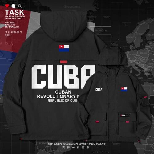 Cuba Cuban CU CUB men jacket hooded Navy logo army fan windbreaker casual coat Tactical fashion streetwear top autumn clothes