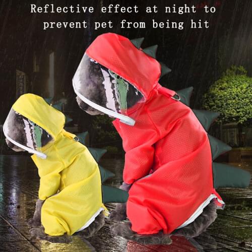 Hot Sales Pet Dog Rain Coat Clothes Dog Puppy Casual Dog Raincoat Waterproof Jacket Costumes XS-XXL 4 Color Pet Supplies