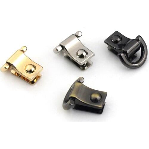 2pcs Metal Bag Side Edge Hang Buckle Clip Buckle With D Rings for DIY Leather Craft Bag Strap Belt Handle Shoulder Accessories