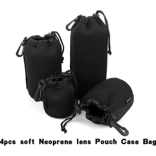 3mm thick (roughly) neoprene belt loop global yatin neoprene waterproof soft camera lens bag elastic lens case lens soft bag