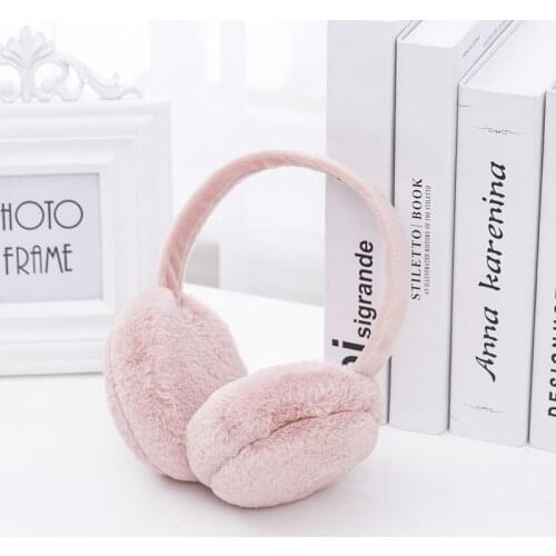 New Design Winter Earmuffs For Women Girls Boys Fur Earmuffs Warmers Winter Comfortable Warm Winter Earmuffs TWE001-peach
