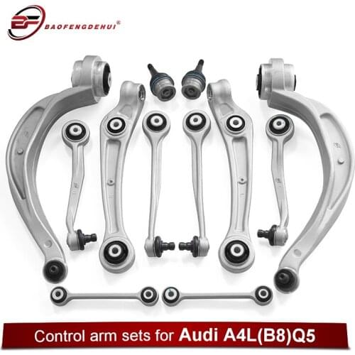 Front Control Arms Suspension Ball Joint Tie Rod for VW Audi A4 A5 Quattro S5 Q5 A6 LC7 A6LC6 A4 B6 A4L B8 A8 D4 Q5 Q7