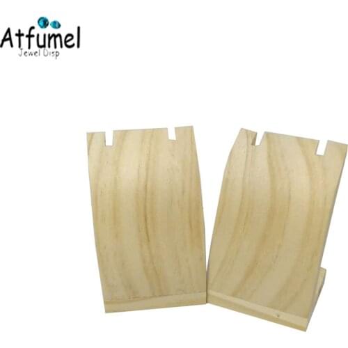 Natural Wood Jewelry Display Stand Rack Necklace Earrings Pendant Display Stand Wood Jewellery Display Showcase