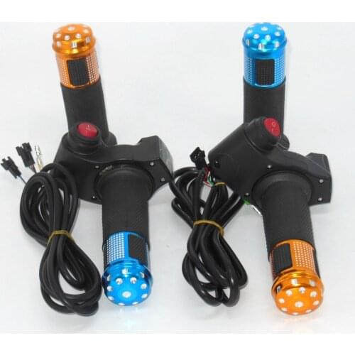 12-84V E-Bike Electric Scooter Throttle Handle with 2 Speed and Digital Voltage Indicato