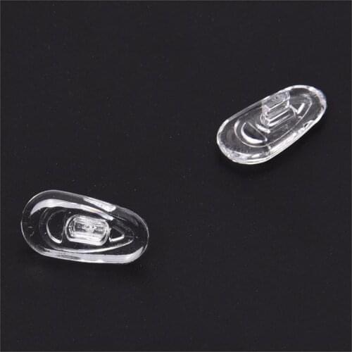 25 Pairs Silicone Eyeglass Nose Pads Oval Push On