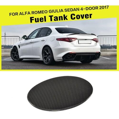 Carbon Fiber Oil Fuel Gas Tank Pad Cap Cover Sticker for Alfa Romeo Giulia 4-Door 2017 Car Styling