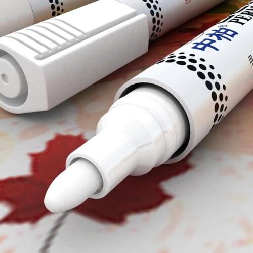 1pcs 100% New with High Quality White Marker Pen Car Pen Tire Graffiti White Marker Gel Paint Office Pen Waterproof Pen Sup D5V1