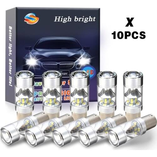10pcs 1156 2835 12SMD LED Car White Turn Reverse Brake Light 660LM DC 12-240V 6500K