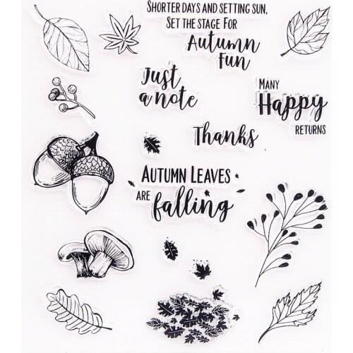 14.5x16.5cm Blessing leaf transparent seal clear stamps silicone seal TPR roller stamps DIY scrapbook album / card Cutting dies