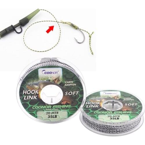15Lbs 20Lbs 35Lbs 20Meters Carp Rig Hook Lead Core Carp Fishing Lines Link Making Sinking Braided Line Fishing Accessories