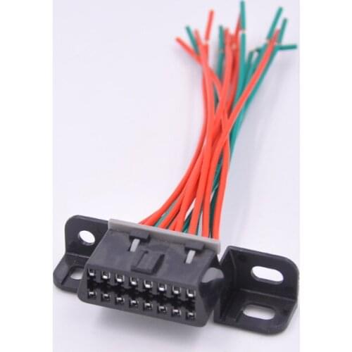 16pin Car Female OBD diagnostic plug with wire