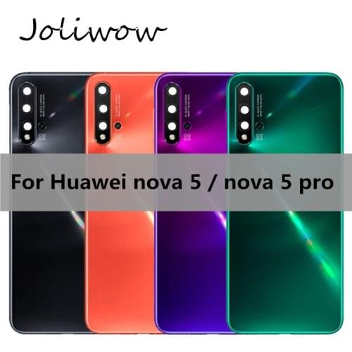 6.39 inch New For Huawei nova 5 PRO / nova5 PRO / Nova 5ProBack Battery Cover Door Housing case Rear Glass parts