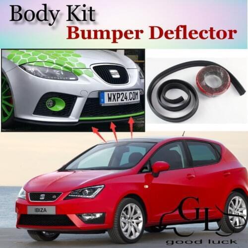 Bumper Lip Deflector Lips For SEAT Ibiza Front Spoiler Skirt For TopGear Friends to Car Tuning View / Body Kit / Strip