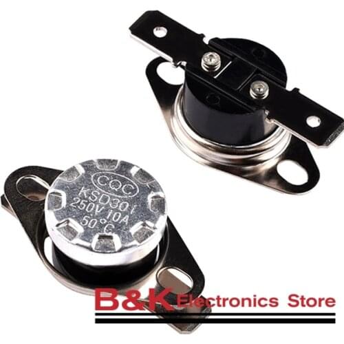 5PCS Bimetal thermostat KSD301 0C~350C Temperature Switch Thermal Control 85C 95C 105C 125C 135C 145C 180C 250C 300C 350C Degree
