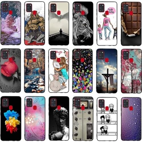 For Samsung Galaxy A21s SM-A217F Case Soft Silicone TPU Case For Samsung Galaxy A21s Cover Trees Capa For Samsung A21s Shell