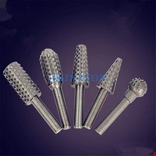 DHL 50Set New 5pcs Silver Steel Rotary Burr Set 1/4'' 6mm Shank Wood Rasp Drill Bit Best Way (Color: Silver)