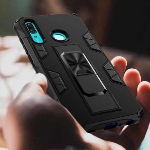 For Huawe P Smart 2019 2020 Shockproof Case Magnetic Car Holder Ring Back Cover for Huawei Y5 Y6 2019 P20 P30 Lite P40 Pro Plus