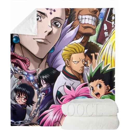 Anime Blanket Hunter X Hunter Cartoons Printed Flannel Blanket for Beds Sofa Home Decoration Travel Throws Blanket Dropshipping