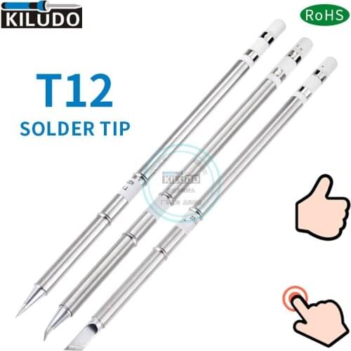 KILUDO T12-K T12-J02 T12-BL Iron Tips for Hakko Soldering Rework Station FX-951 FX-950 Control Temperature