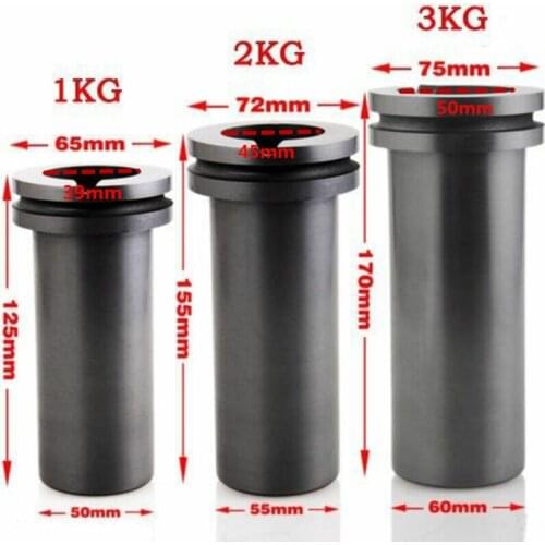 Graphite crucible Gold Sliver Melting Furnace accessories Jewelry melting crucible Jewlery casting tools Capacity 1KG/2KG/3KG
