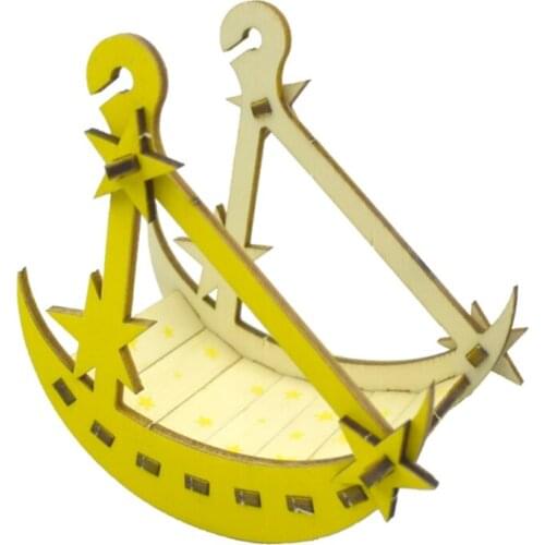 Hamster Maze Wooden Tube Tunnel Cage Seesaw House Swing Small Animals Pet Toys 85LA