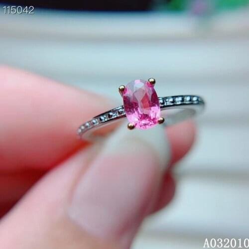 KJJEAXCMY fine jewelry 925 sterling silver inlaid natural pink sapphire new ring fashion girls ring support test
