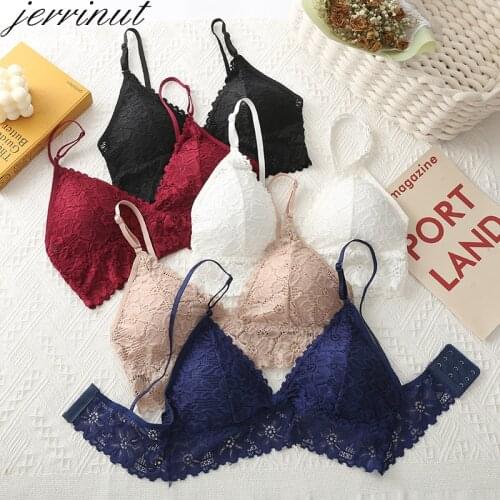 Jerrinut Bras For Women Underwear Sexy Lace Bra BH Seamless Bra Wireless Push Up Bralette Lingerie Soutien Gorge Femme Lace