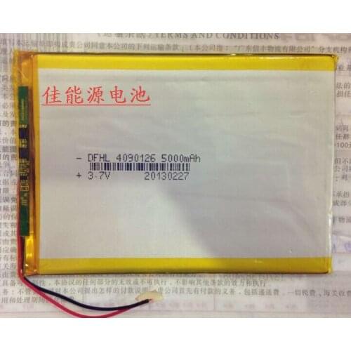 3.7V polymer lithium battery 4090126 5000MAH tablet mobile power DIY Rechargeable Li-ion Cell