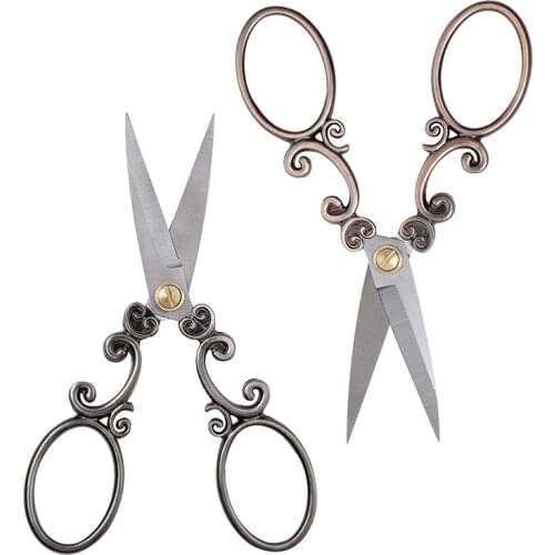 LMDZ 1Pcs/Lot Durable Stainless Steel Vintage Classic Embroidery Scissors Art Antique Tailor Shears Cutters Styling Tools