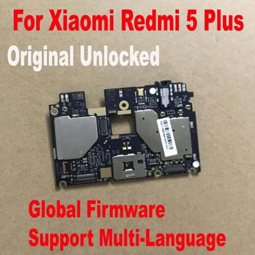 Global FirmWare Original Test Working Unlock Mainboard For Xiaomi Redmi 5 Plus Hongmi 5Plus Motherboard Circuits Fee Flex Cable
