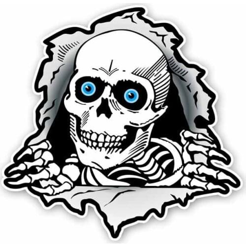 Fashion Creative Skull Hole Accessories Car Body Helmet Decal Sunscreen Waterproof Cover Scratches PVC 13.3CM*13CM