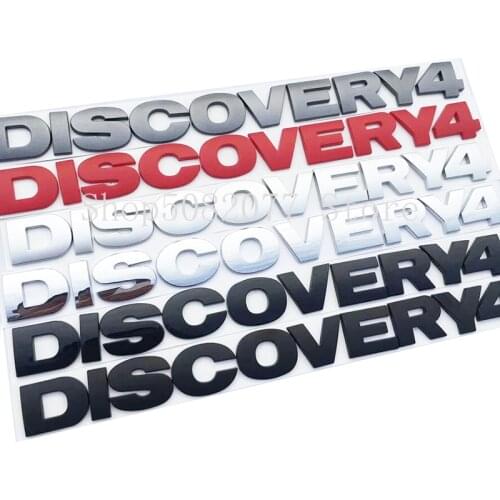 Round Font Letter Emblem Badge for DISCOVERY 4 V8 HSE Car Styling Refitting Hood and Rear Trunk Letter Logo Sticker 6 Colors