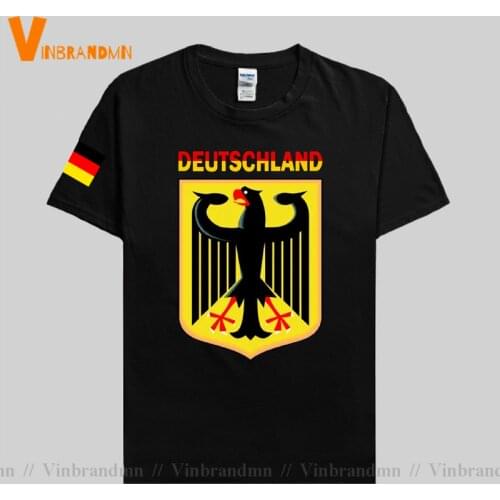 Newest 3D German Arm of Coat T Shirts Men Funny Tee Shirt Tops Tee Deutschland Germany T-Shirt Golden Empire Eagle Cross T Shirt