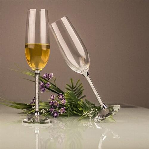 2018 New Design Top Quality Crystal Glass Champagne Cup 180ml Exquisite Gift Red Wine Glasses Cup private Customized LOGO F2