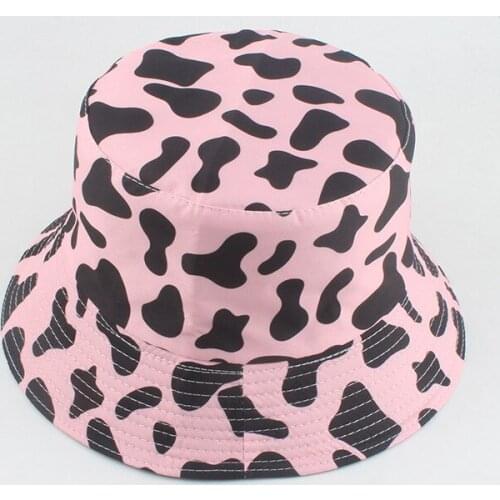 Bucket Hat Cow Reversible Men Women Sun Protection Summer Beach Cap Spring Climbing Holiday Outdoor Accessory
