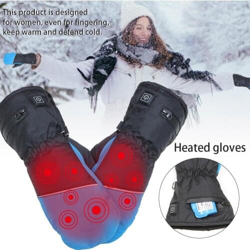 Men Women Insulated Touch Screen Winter Thermal Gloves For Outdoor Skiing Heated Gloves USB Rechargeable Electric Heating Gloves