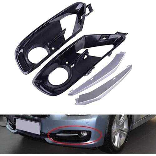 Front Bumper Fog Light Grille Cover Trim Fit For-BMW 3 Series F30/F31 2012-2015 51117300739 51117300740