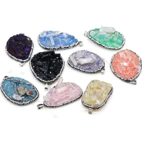 New Style Resin Pendant Irregular Drill Semi-precious Pendant For Jewelry Making DIY Necklace Bracelet Earrings Accessory