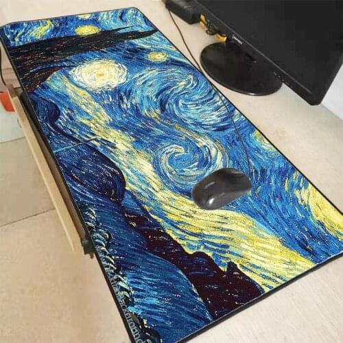 Mairuige Oil Painting Mouse Pad 900 X 400 Mm Rubber Gaming Lock Edge Mousepad Keyboard Computer Mouse Mat for Cs Go Dota Gamers