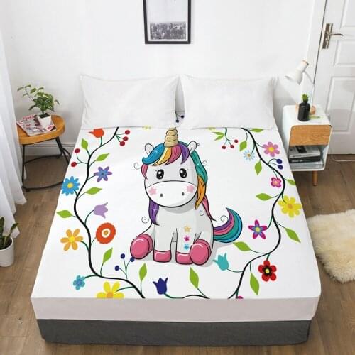 Cartoon Childrens Elastic fitted sheet bed sheet With An Elastic Band Mattress Cover Bed cover for kids baby boy girls Garland