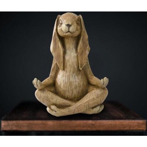 Figurine Rabbit Mold Home Decor Resin Easter Thanksgiving Small Statue For Home Decoration Accessories Office Desktop Decor