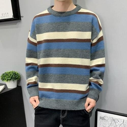 Sweater Mens Womens Autumn Winter Round Neck Loose Thickened Warm Trend Lovers Bottomed Thread Clothing Long Sleeve Fashion