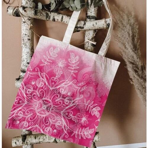 Bohemian Tropical Plant Pattern Print Female Cosmetic Bag Organizer for Small Things Summer New Creative Design Tote Bag Folded