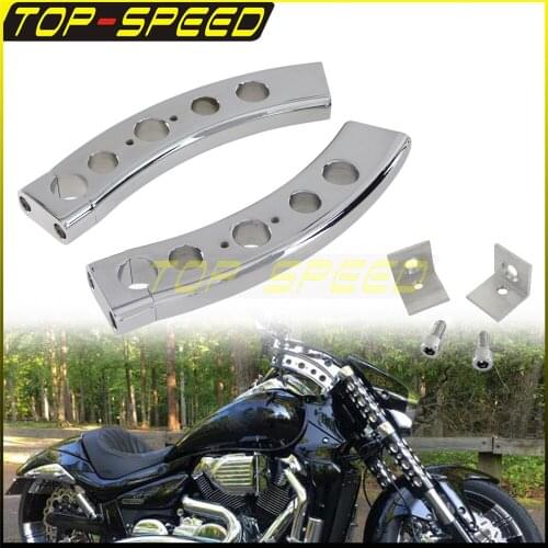 1 Pair Billet Aluminum Handlebar Riser 2" Rise Adjust Handlebar Height Bar Mount Clamp Bracket For Suzuki Boulevard M109R 06-19