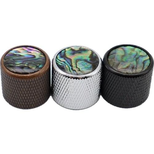 1pcs/2pcs Metal Guitar Knobs Abalone top With Inlaid Shell Guitar Knobs 3 Coloer